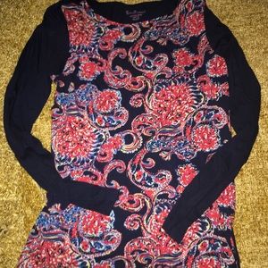 lily pulitzer patterned long sleeve top